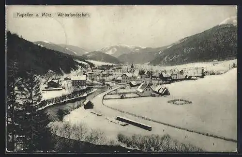 AK Kapellen a. Mürz, Winterlandschaft