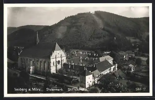 AK Neuberg a. Mürz, Blick auf die Stiftskirche