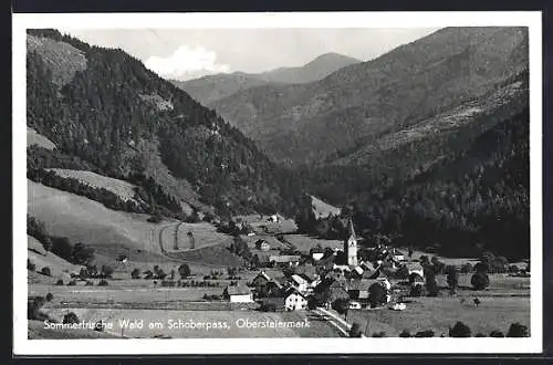 AK Wald am Schoberpass, Gesamtansicht vom Berg aus