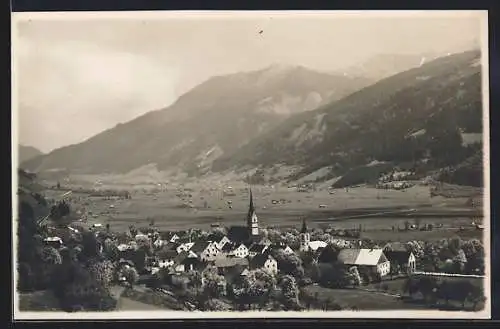 AK Gaishorn /Ob.-Stmk., Gesamtansicht gegen die Berge