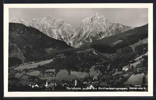 AK Gaishorn /Steiermark, Gesamtansicht gegen die Reichensteingruppe