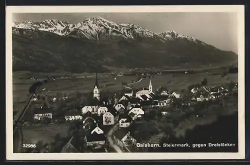 AK Gaishorn /Steiermark, Ortsansicht gegen Dreistöcken