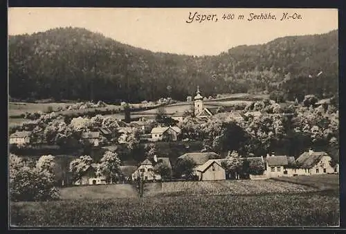 AK Ysper, Ortsansicht mit Kirche