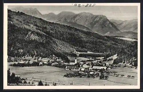 AK Traboch /Obersteiermark, Ortsansicht aus der Vogelschau