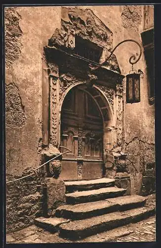 AK Rothenburg / Tauber, Portal im alten Rathaus