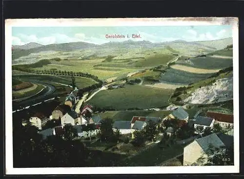 AK Gerolstein /Eifel, Ortsansicht aus der Vogelschau