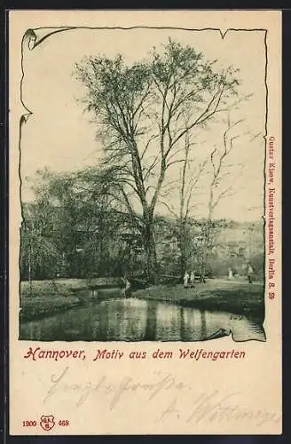 AK Hannover, Teich im Welfengarten