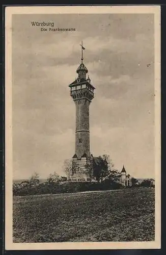 AK Würzburg, Blick zur Frankenwarte