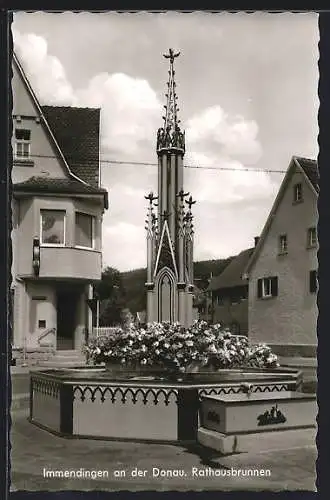 AK Immendingen /Donau, Am Rathausbrunnen