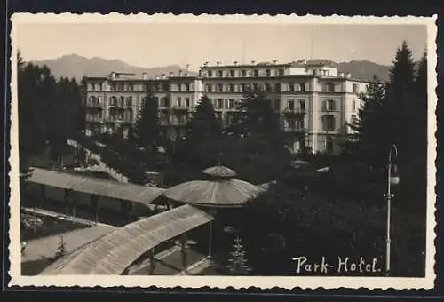 AK Flims, Park-Hotel mit Garten
