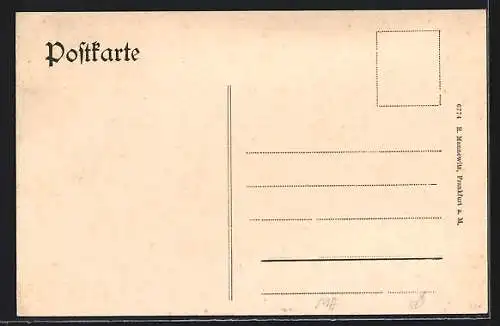 AK Mainz, Teilansicht mit Dampfer