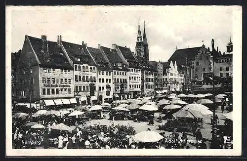 AK Nürnberg, platz am Markttag