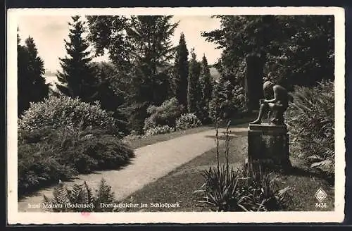 AK Insel Mainau (Bodensee), Dornauszieher im Schlosspark