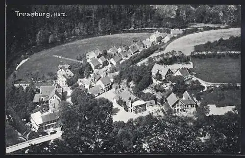 AK Treseburg, Gesamtansicht aus der Vogelschau