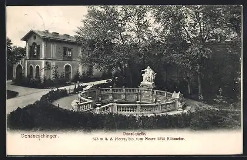 AK Donaueschingen, Donauquelle mit Umgebung