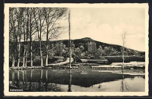 AK Zabelstein, Uferpartie mit Landstrasse