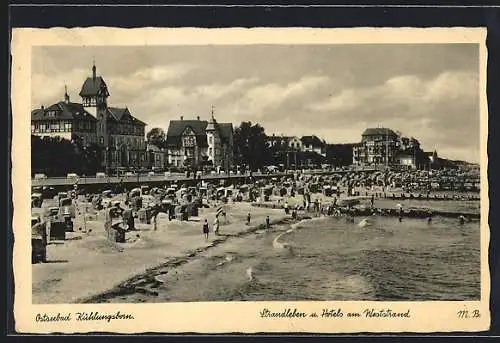 AK Kühlungsborn, Strandleben und Hotels am Weststrand