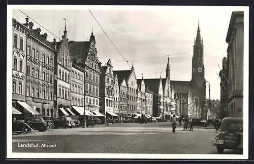 AK Landshut / Isar, Partie in der Altstadt