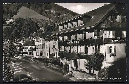 AK Tegernsee, Seehotel Luitpold mit Sengerschloss