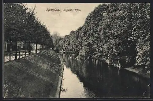 AK Berlin-Spandau, Partie am Augusta-Ufer