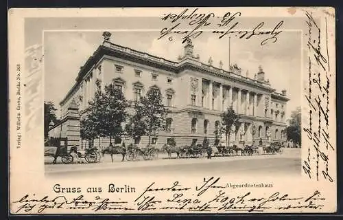 AK Berlin, Kutschen vor dem Abgeordnetenhaus, Prinz-Albrecht-Strasse