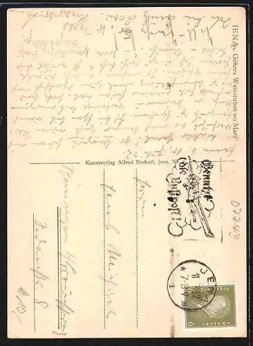 AK Jena, Strassenleben an Göhres Weinstuben