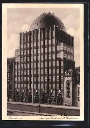 AK Hannover, Anzeiger-Hochhaus mit Planetarium