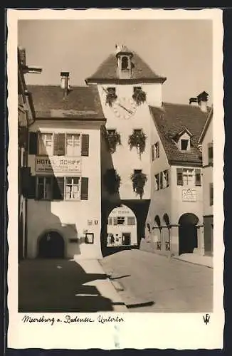 AK Meersburg, Untertor am Hotel Schiff