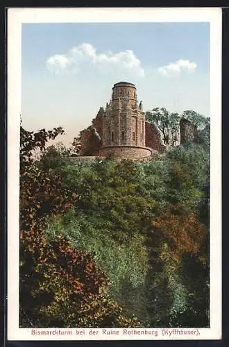 AK Steinthaleben, Bismarckturm bei der Ruine Rothenburg