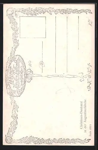 Künstler-AK R. Preuss: Wien, Christinen-Denkmal in der Augustinerkirche