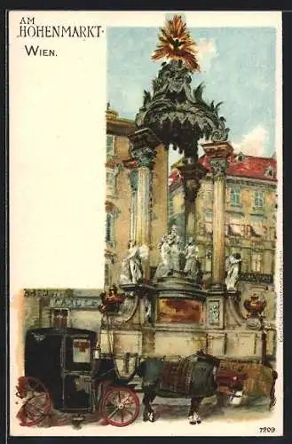 Lithographie Wien, Denkmal am Hohenmarkt