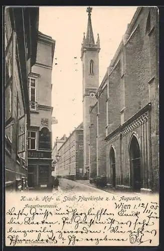 AK Wien, Stadt-Pfarrkirche Zum heiligen Augustin in der Augustingasse