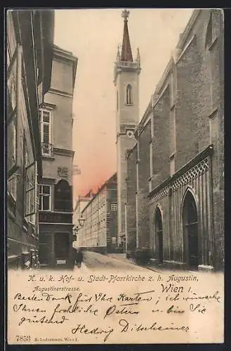 AK Wien, Stadt-Pfarrkirche Zum heiligen Augustin in der Augustingasse