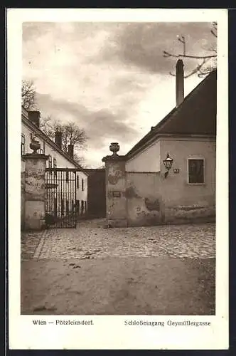 AK Wien-Pötzleinsdorf, Schlosseingang in der Geymüllergasse