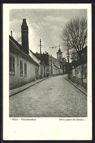 AK Wien-Pötzleinsdorf, Blick gegen die Kirche