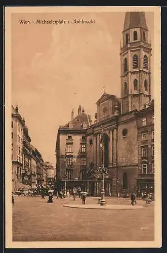 AK Wien, Michaelerplatz und Kohlmarkt