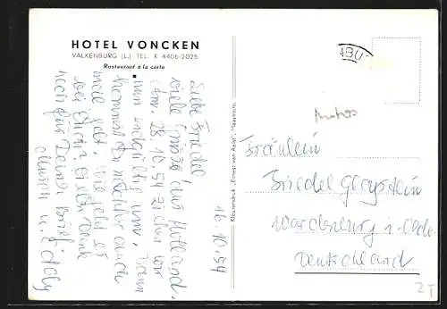 AK Valkenburg /L., Hotel Voncken