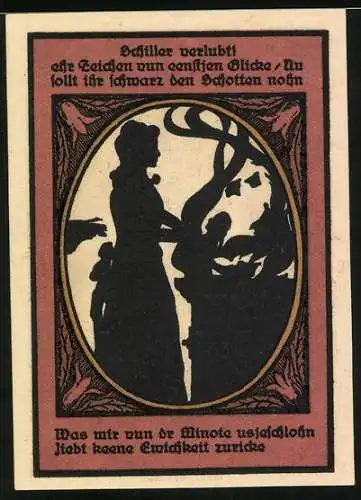 Notgeld Kalbsrieth, 50 Pfennig, Engel streuen Samen und Früchte auf die Goldene Aue