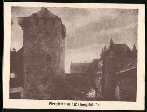 Notgeld Burg an der Wupper, 1921, 75 Pfennig, Burgansicht und Bergfried mit Palasgebäude