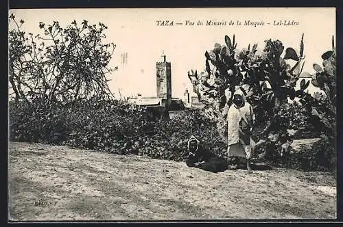 AK Taza, Vue du Minaret de la Mosquée, Lel-Ládra