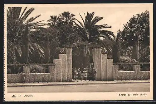 AK Oujda, Entrée du Jardin public