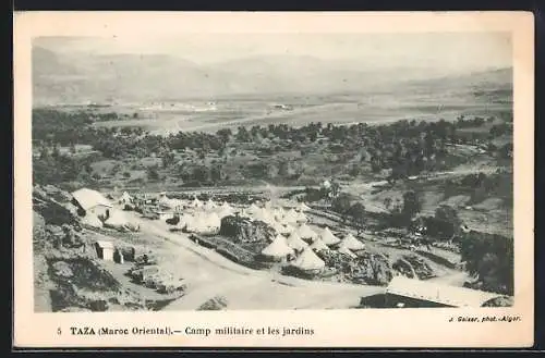 AK Taza, Camp militaire et les jadins, Vue generale