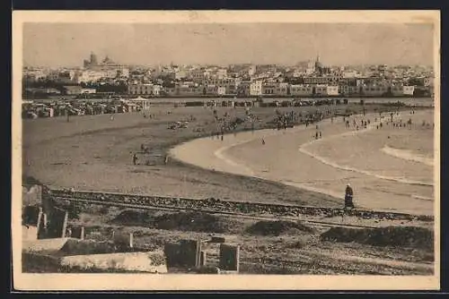 AK Salé, La Plage, Vue sur Rabat
