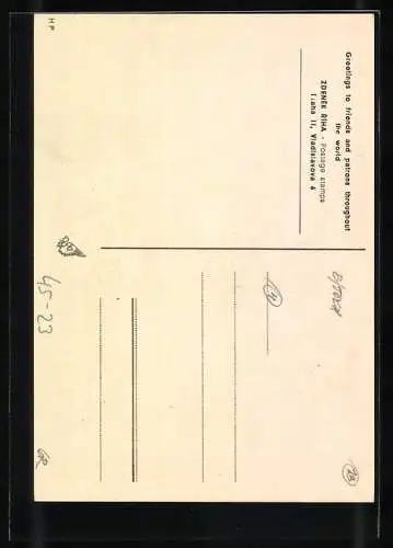 Künstler-AK Prag, Sokol 1948, XI. Vsesokolsky Slet v Praze, Mädchen bei der Eröffnungsfeier