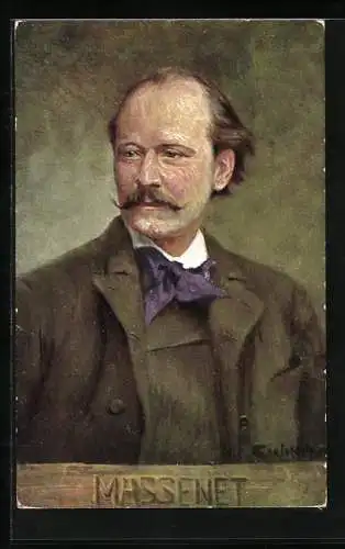 AK Portrait von Massenet, Komponist