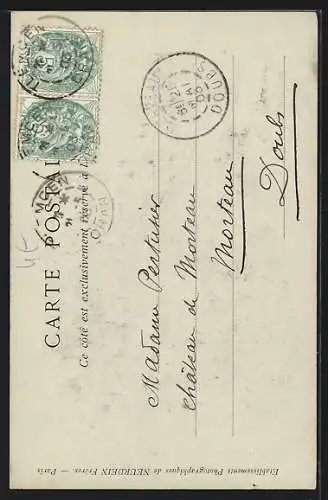 AK Tlemcen, La Rue Mouled-Taieb, Minaret de la Grande Mosquée