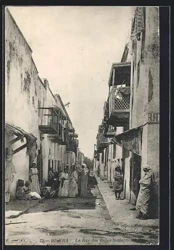 AK Biskra, La Rue des Ouled-Nails