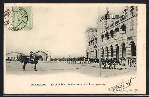 AK Bizerte, Le général Meunier, défilé de revue