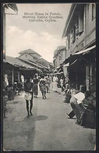 AK Colombo, Street Scene in Pettah showing Native Quarters