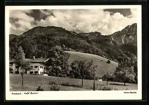 Foto-AK Max Baur: Aschau, Café Bauer